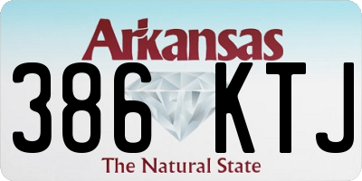 AR license plate 386KTJ