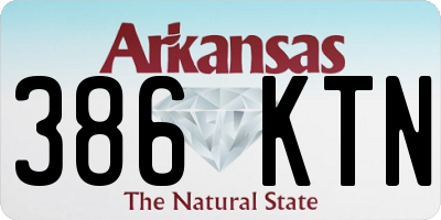 AR license plate 386KTN
