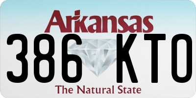 AR license plate 386KTO
