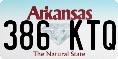 AR license plate 386KTQ