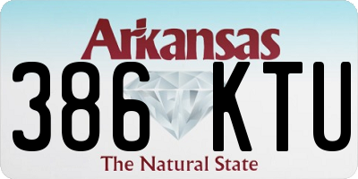 AR license plate 386KTU