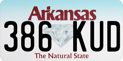 AR license plate 386KUD