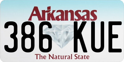 AR license plate 386KUE