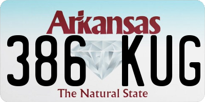 AR license plate 386KUG