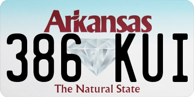 AR license plate 386KUI