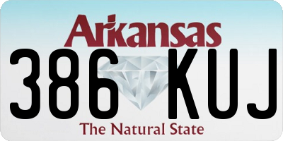 AR license plate 386KUJ