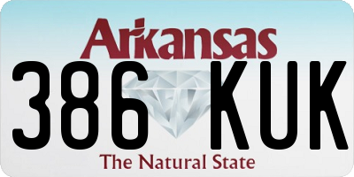 AR license plate 386KUK