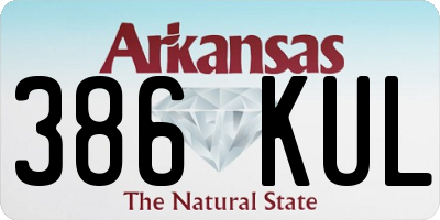 AR license plate 386KUL