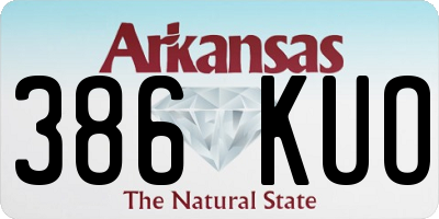 AR license plate 386KUO