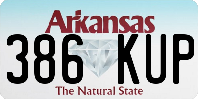 AR license plate 386KUP