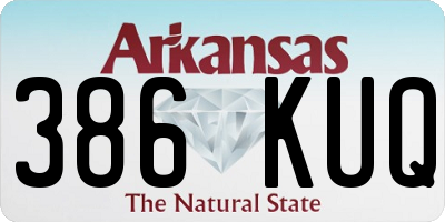 AR license plate 386KUQ