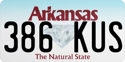AR license plate 386KUS