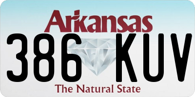 AR license plate 386KUV