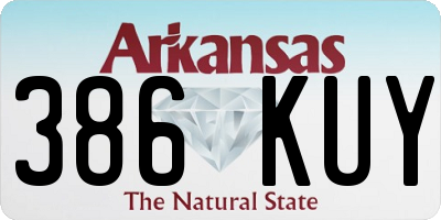 AR license plate 386KUY