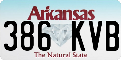 AR license plate 386KVB