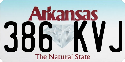 AR license plate 386KVJ