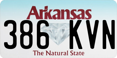 AR license plate 386KVN