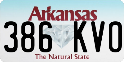 AR license plate 386KVO