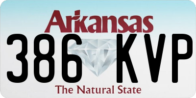 AR license plate 386KVP