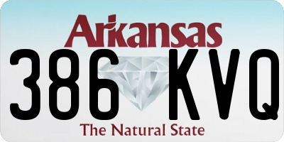 AR license plate 386KVQ