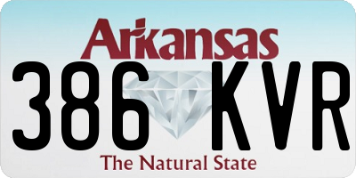 AR license plate 386KVR