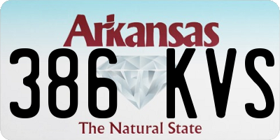AR license plate 386KVS