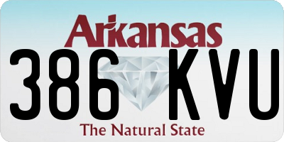 AR license plate 386KVU