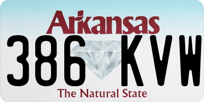 AR license plate 386KVW
