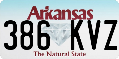 AR license plate 386KVZ