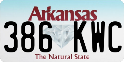 AR license plate 386KWC