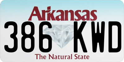 AR license plate 386KWD
