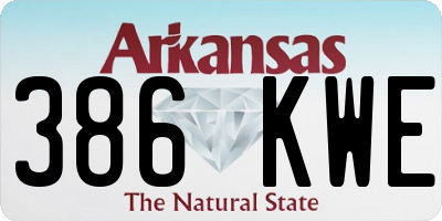 AR license plate 386KWE