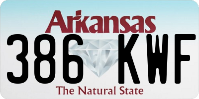 AR license plate 386KWF