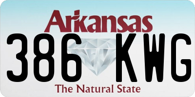 AR license plate 386KWG