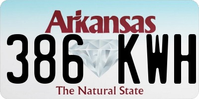 AR license plate 386KWH