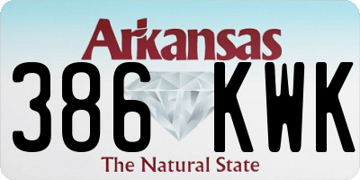 AR license plate 386KWK