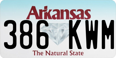 AR license plate 386KWM