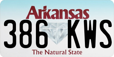 AR license plate 386KWS