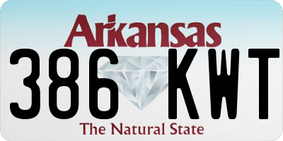 AR license plate 386KWT
