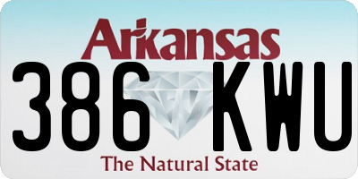 AR license plate 386KWU