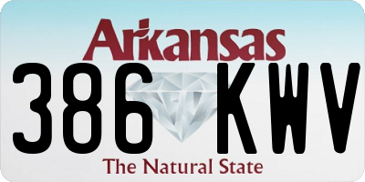 AR license plate 386KWV