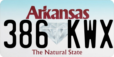 AR license plate 386KWX