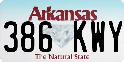 AR license plate 386KWY