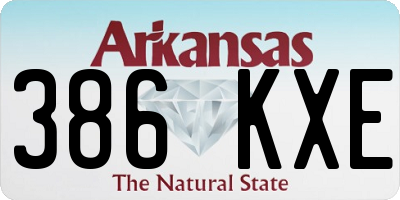 AR license plate 386KXE