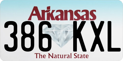 AR license plate 386KXL