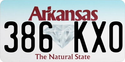 AR license plate 386KXO