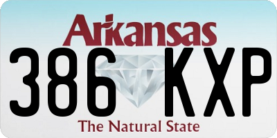 AR license plate 386KXP