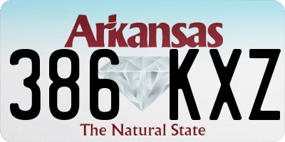 AR license plate 386KXZ