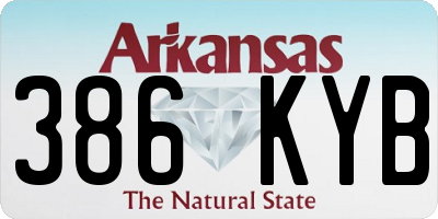 AR license plate 386KYB