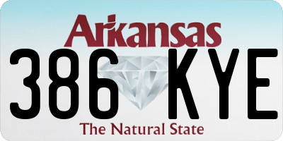AR license plate 386KYE